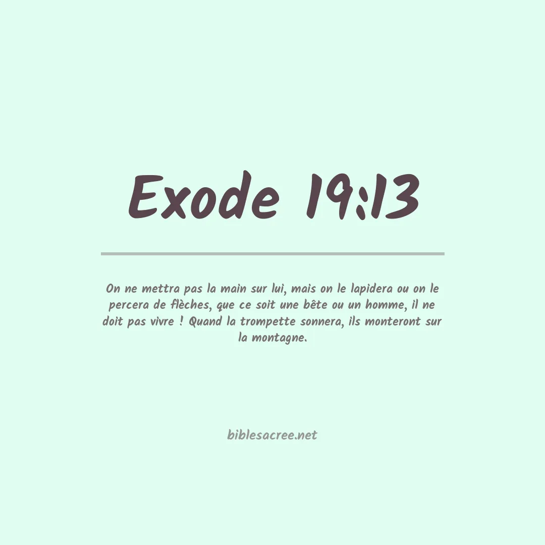 Exode - 19:13