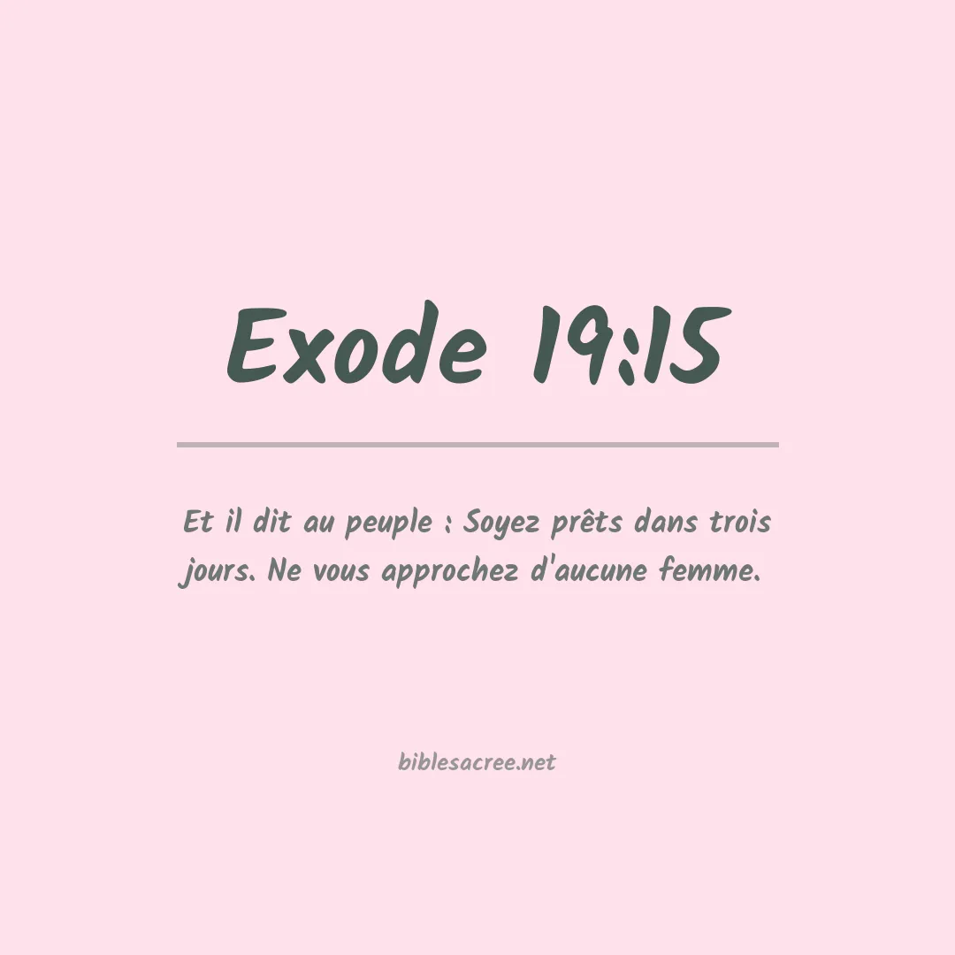 Exode - 19:15