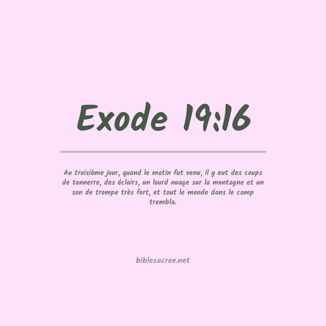 Exode - 19:16