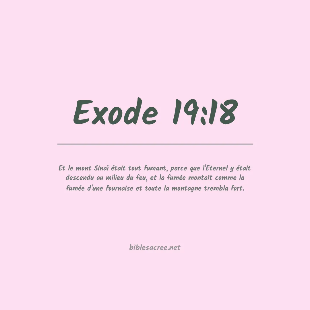 Exode - 19:18