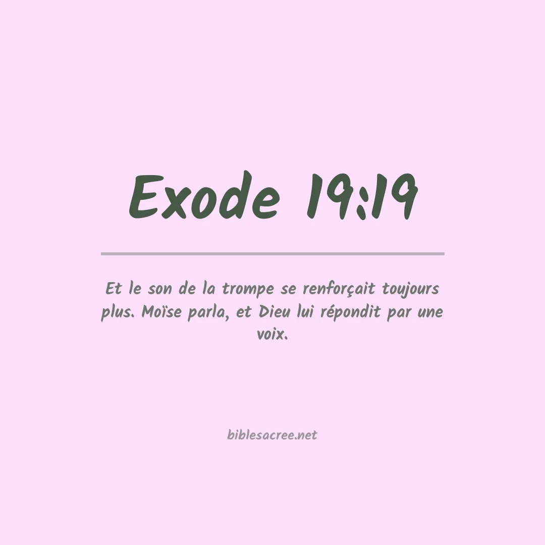 Exode - 19:19