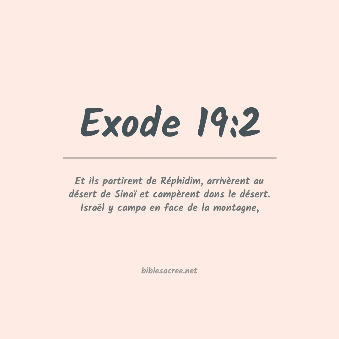 Exode - 19:2