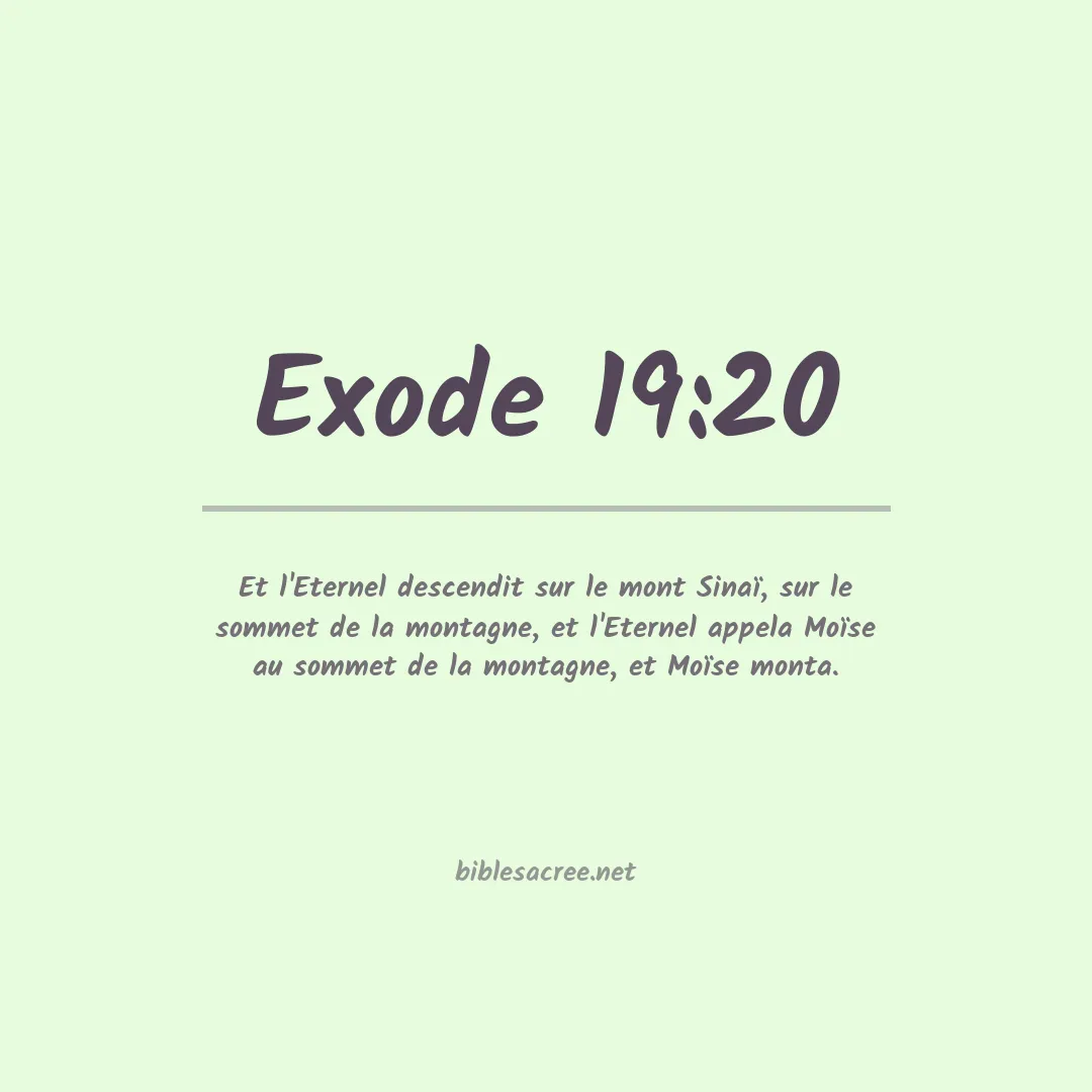 Exode - 19:20