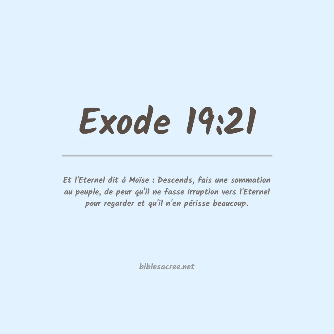 Exode - 19:21