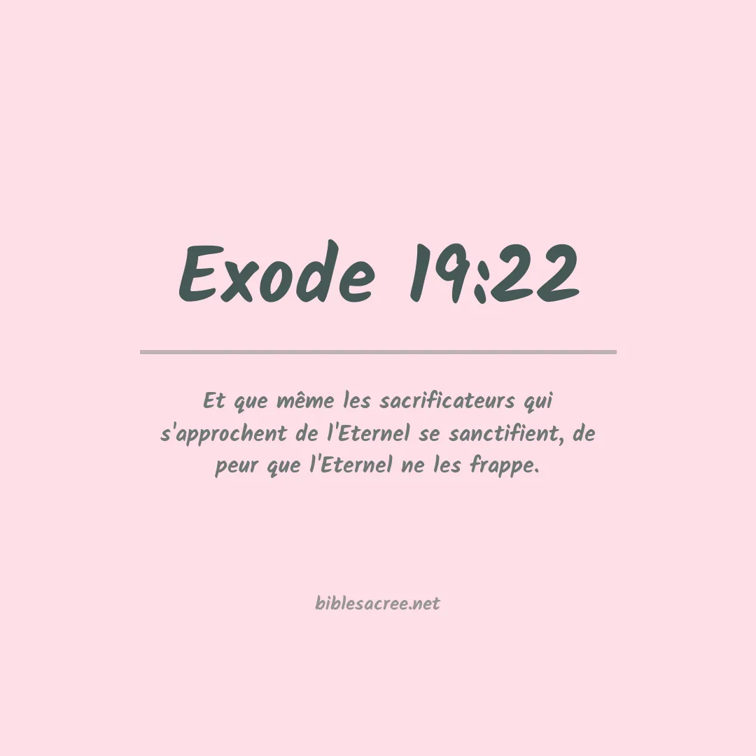 Exode - 19:22