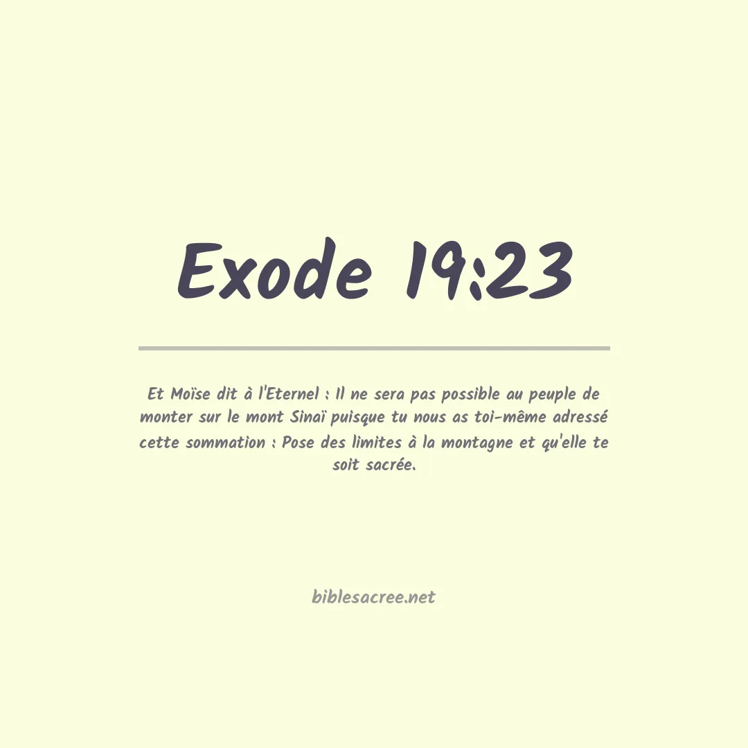 Exode - 19:23