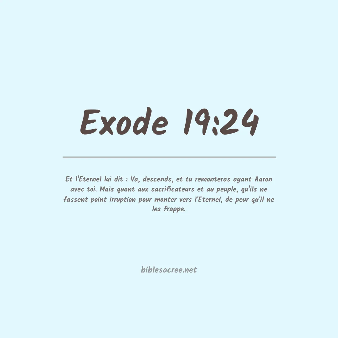 Exode - 19:24
