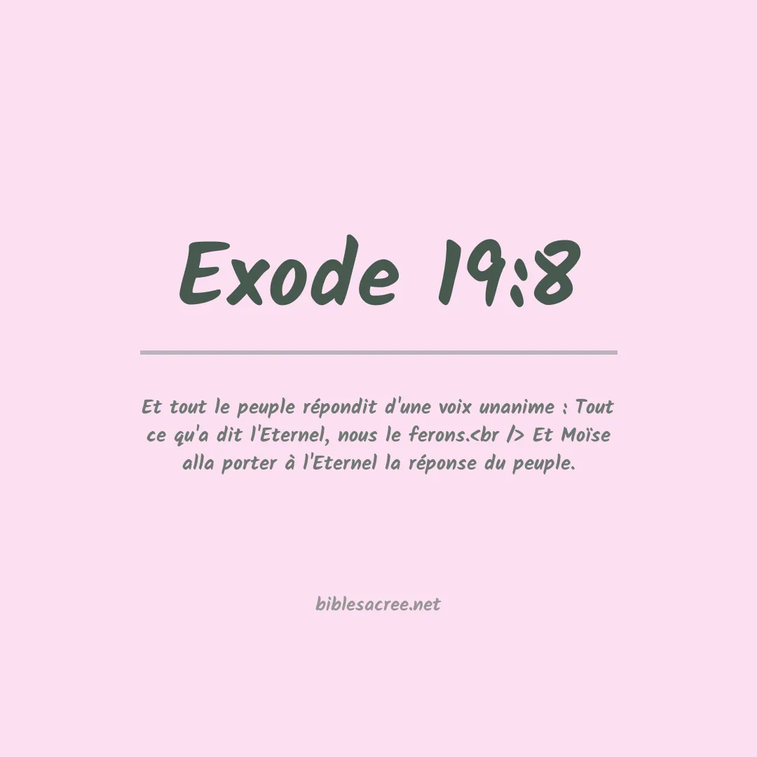 Exode - 19:8