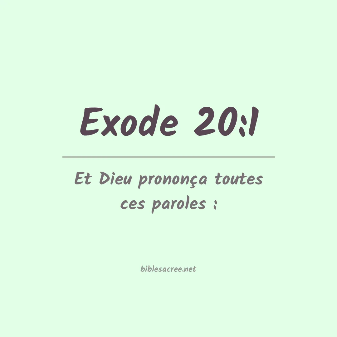 Exode - 20:1