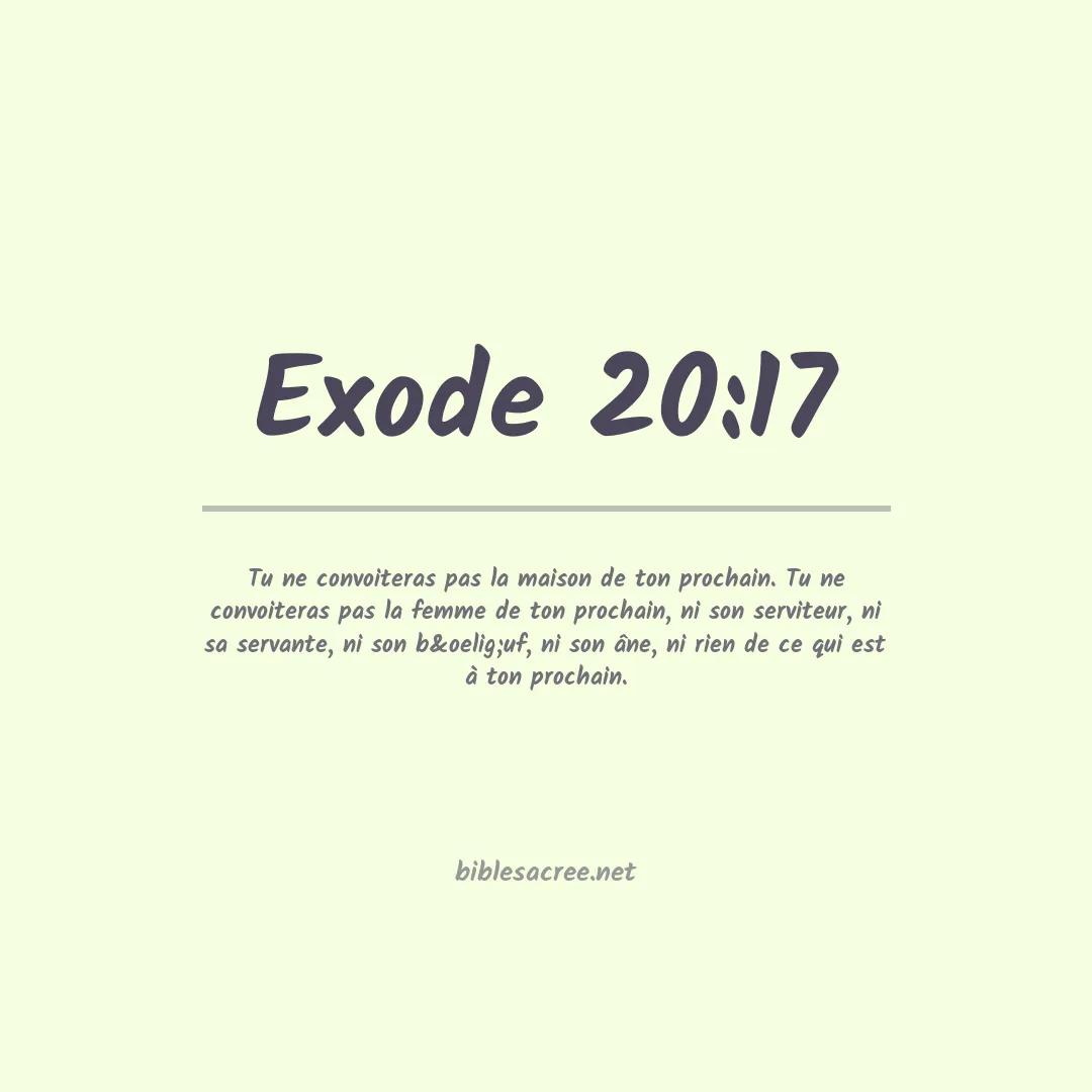 Exode - 20:17