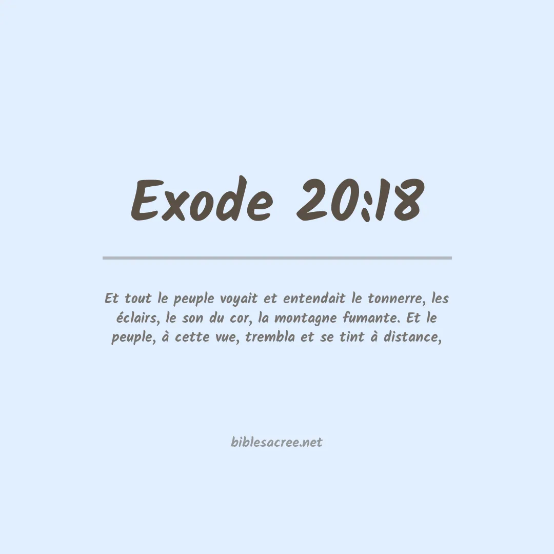 Exode - 20:18