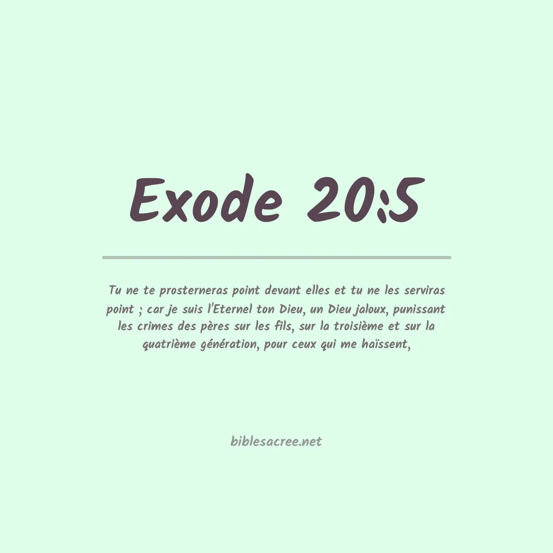 Exode - 20:5