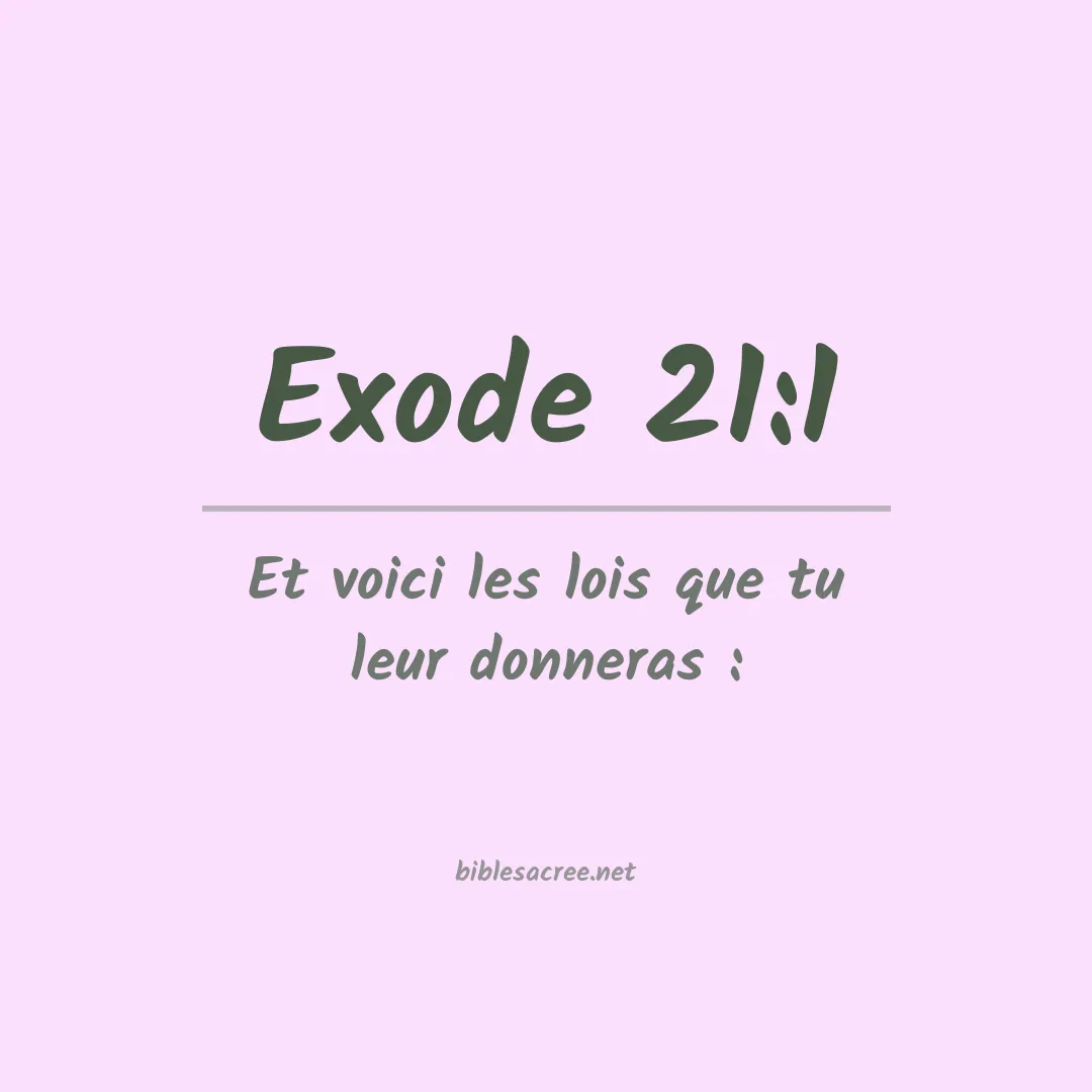 Exode - 21:1