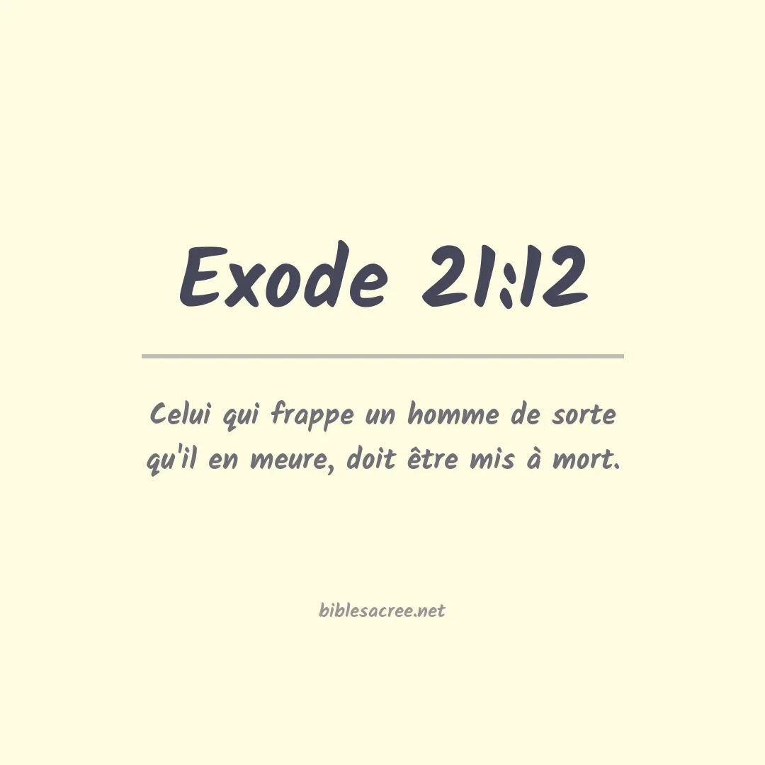 Exode - 21:12