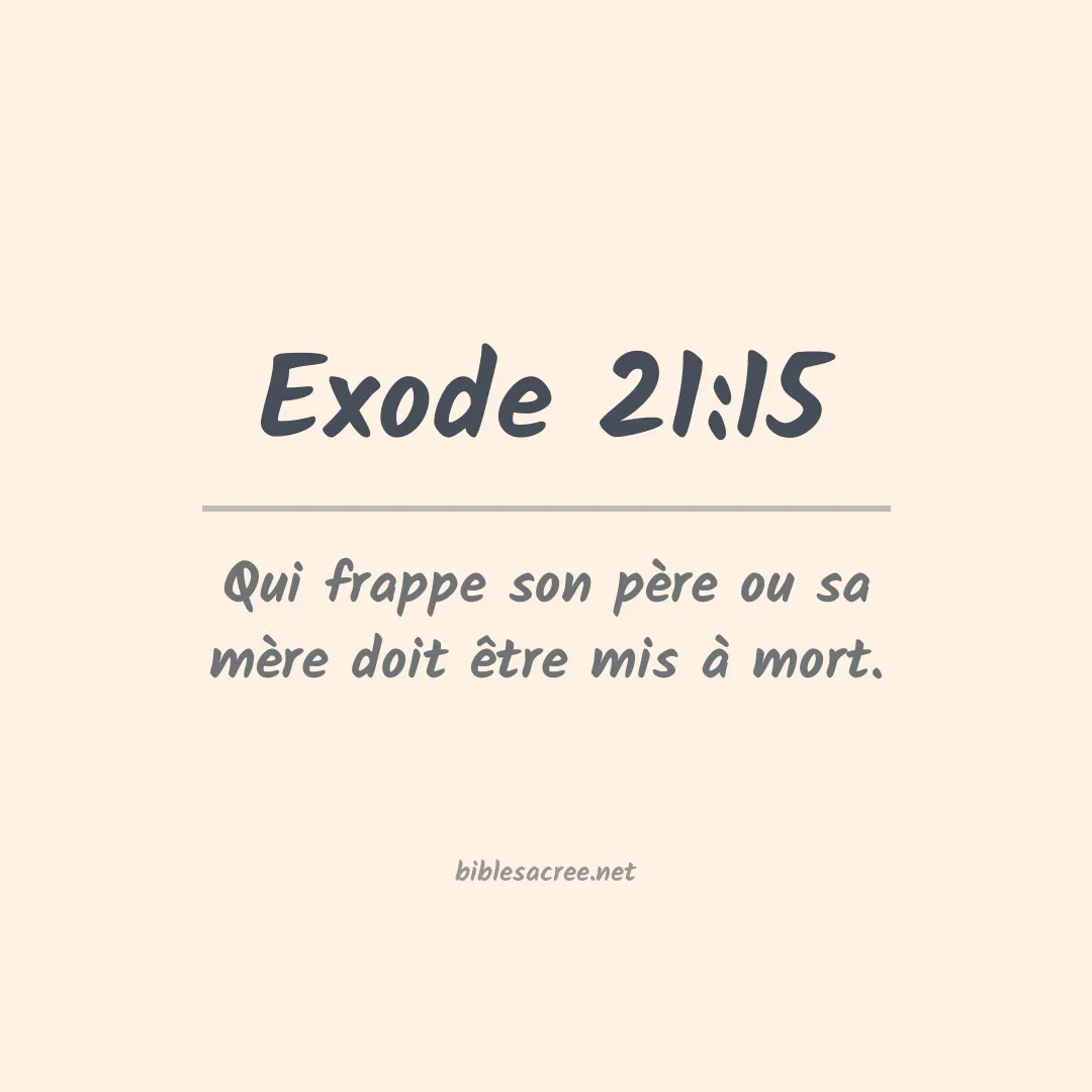 Exode - 21:15