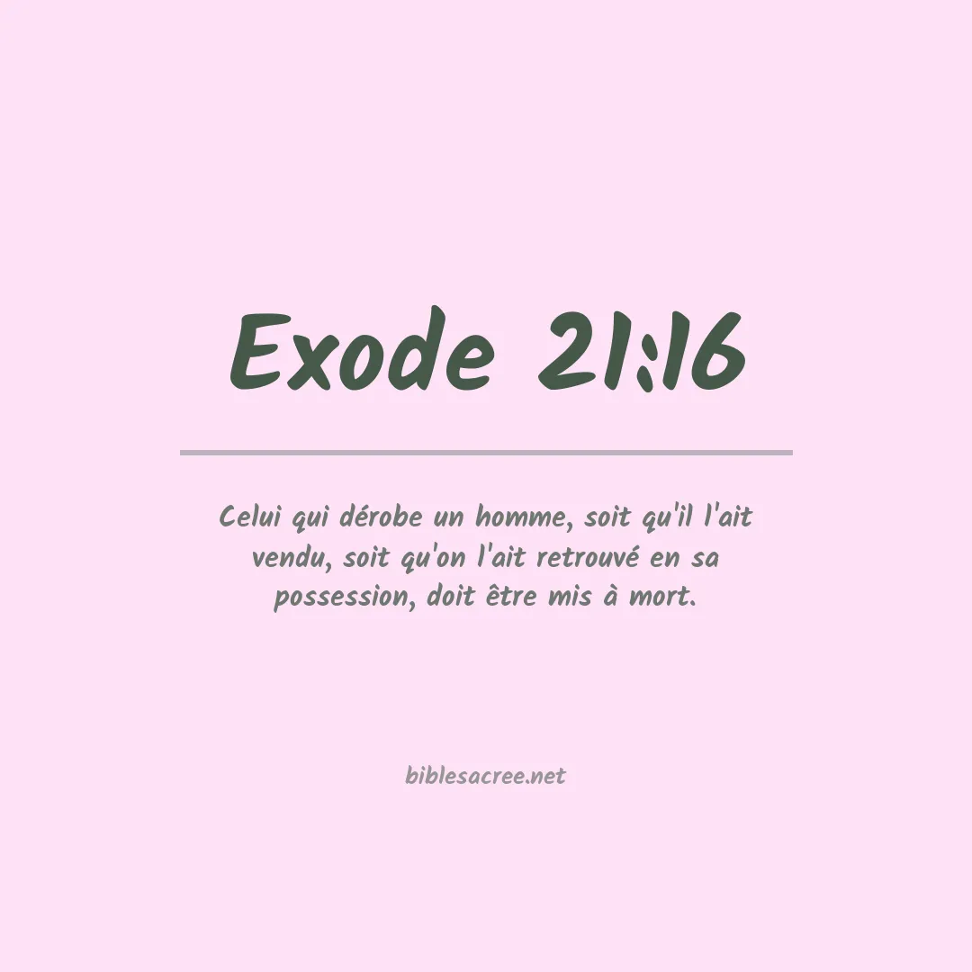 Exode - 21:16