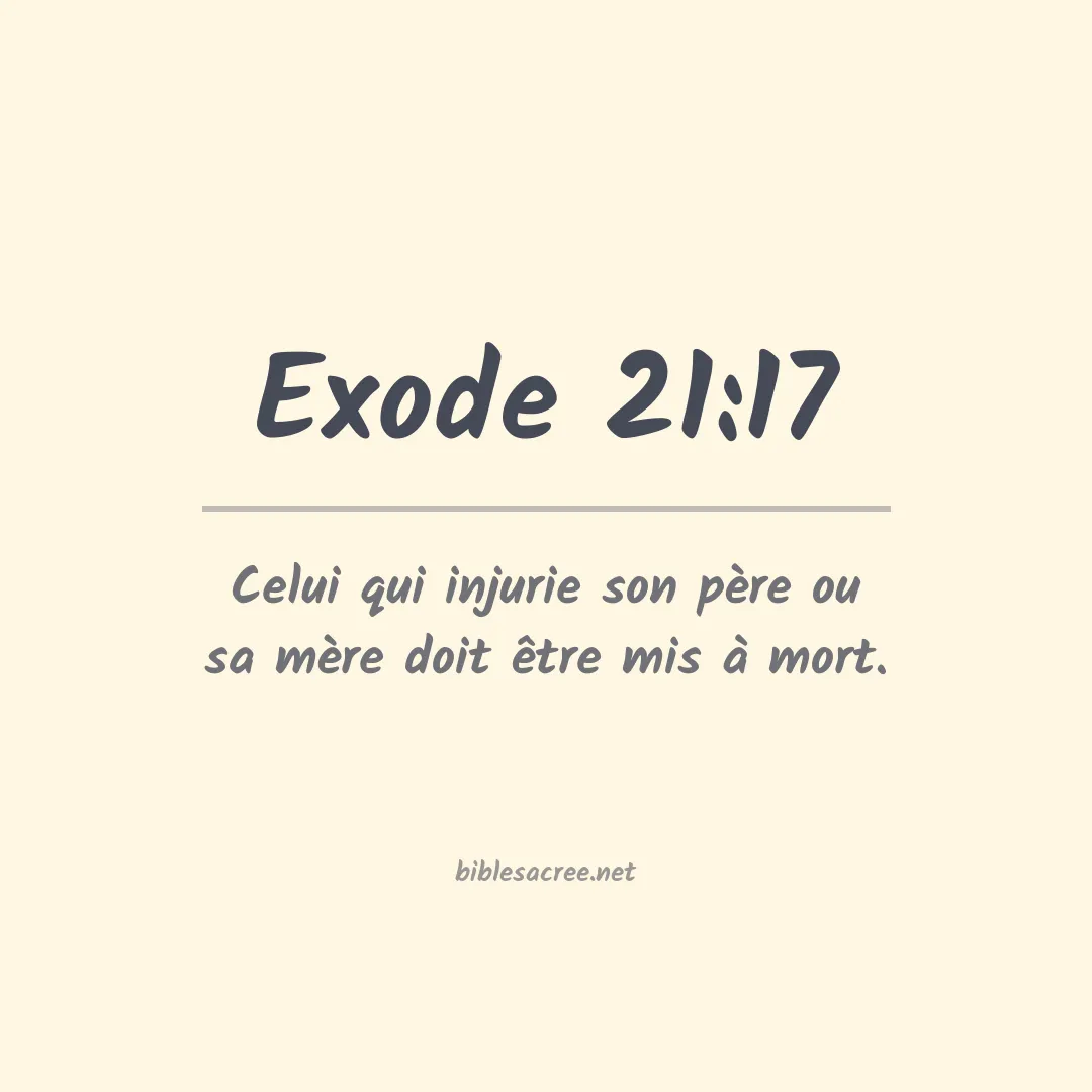 Exode - 21:17