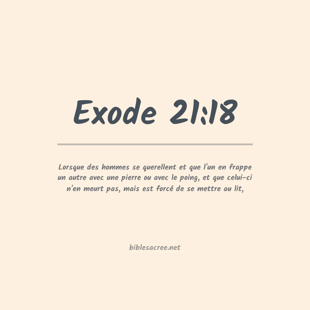 Exode - 21:18