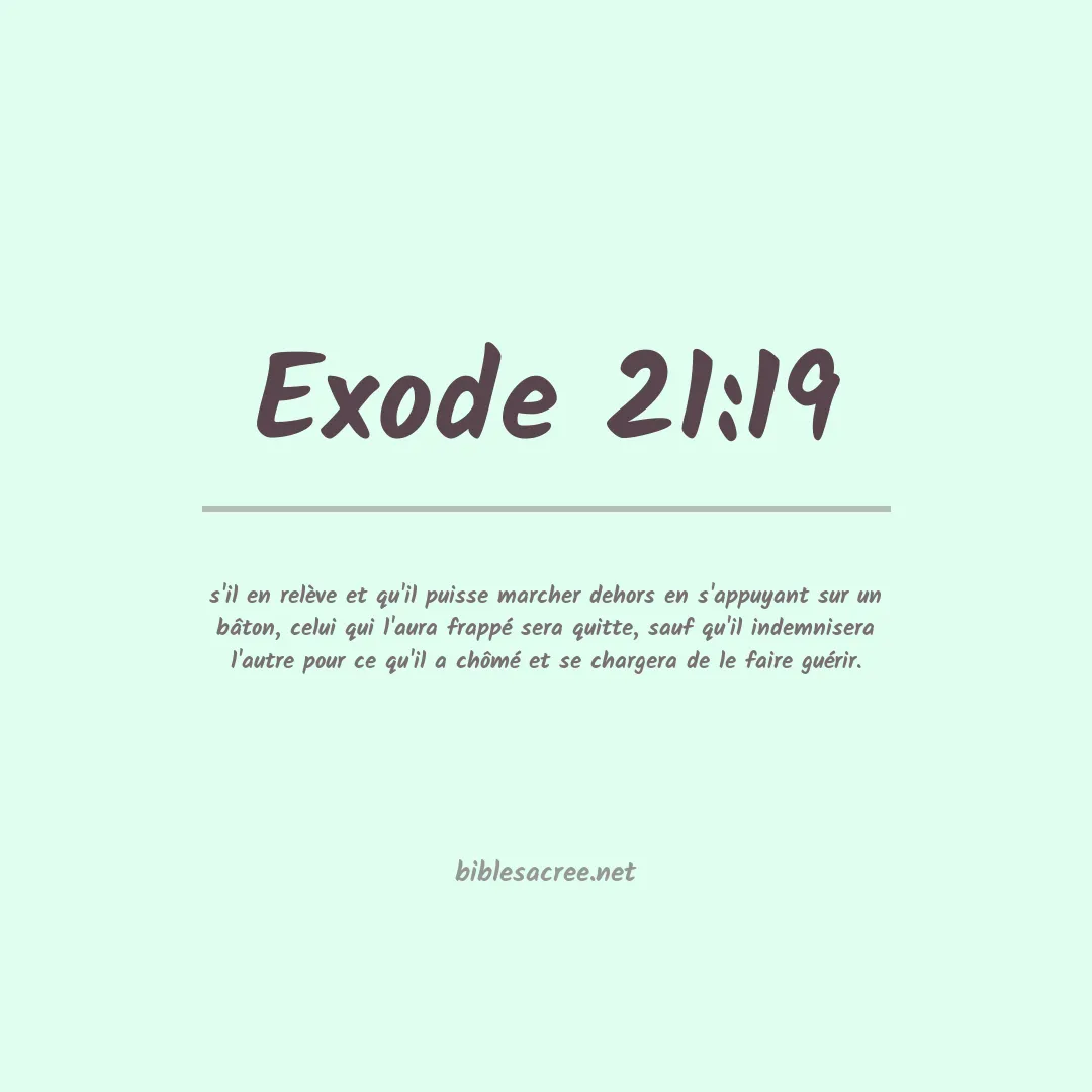 Exode - 21:19