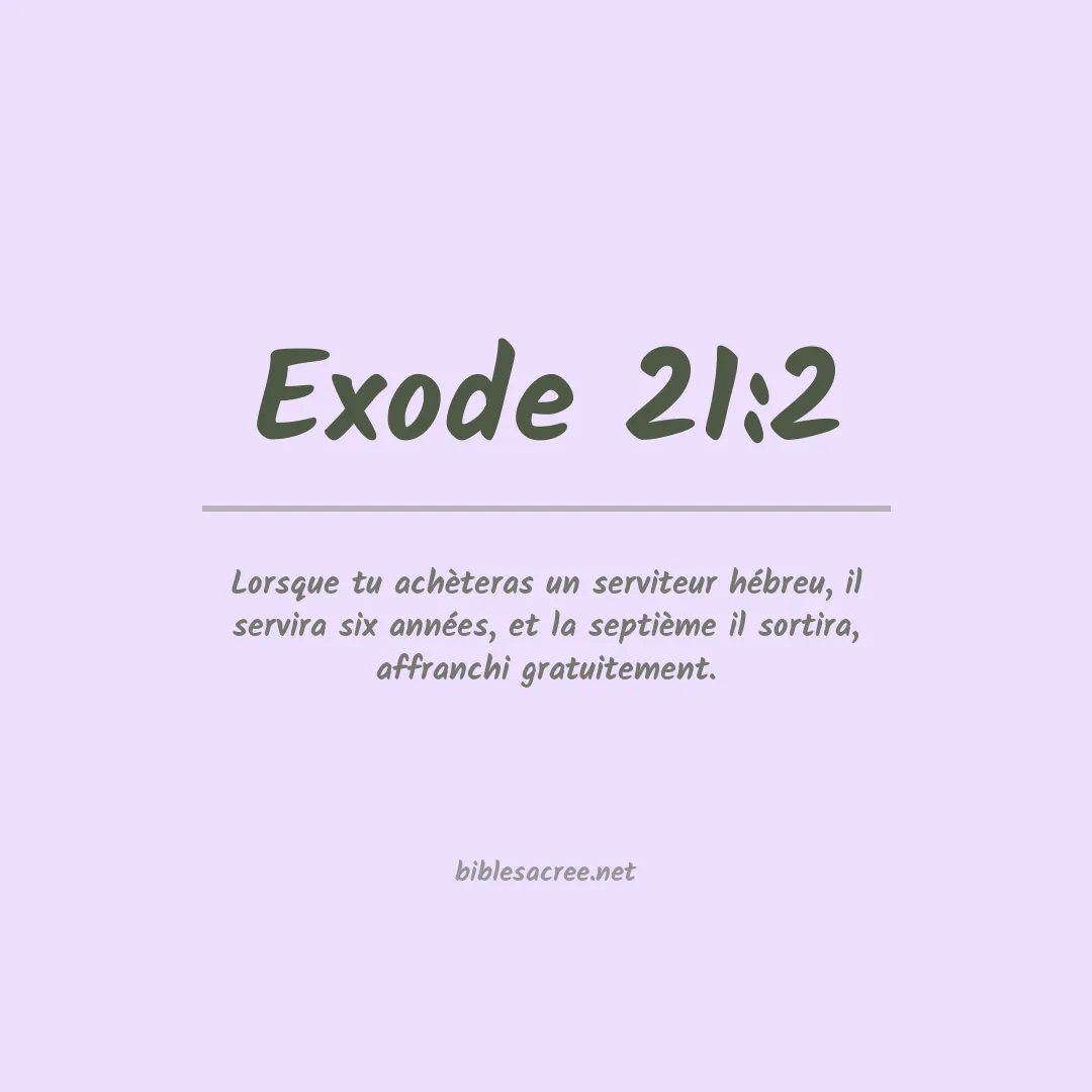 Exode - 21:2