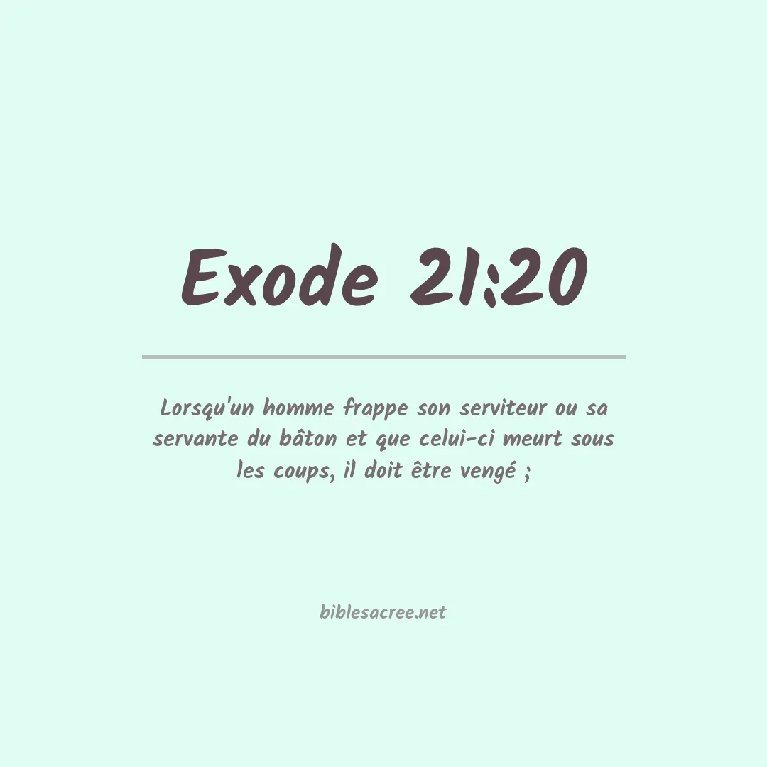 Exode - 21:20