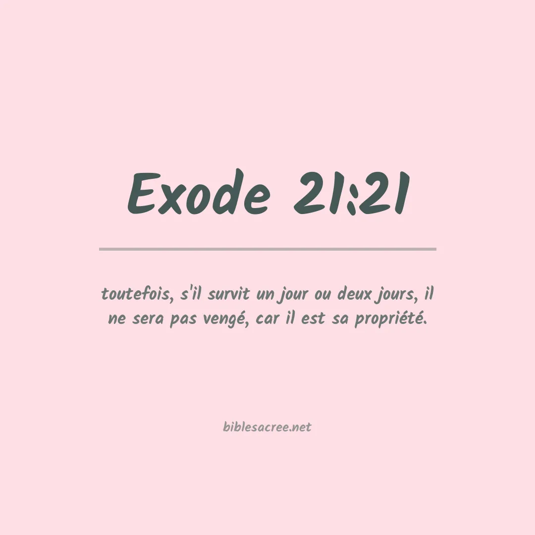 Exode - 21:21