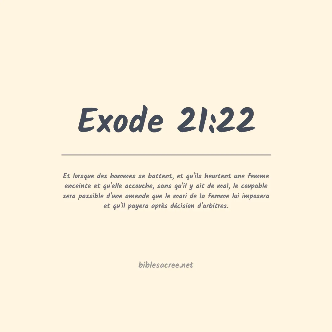 Exode - 21:22