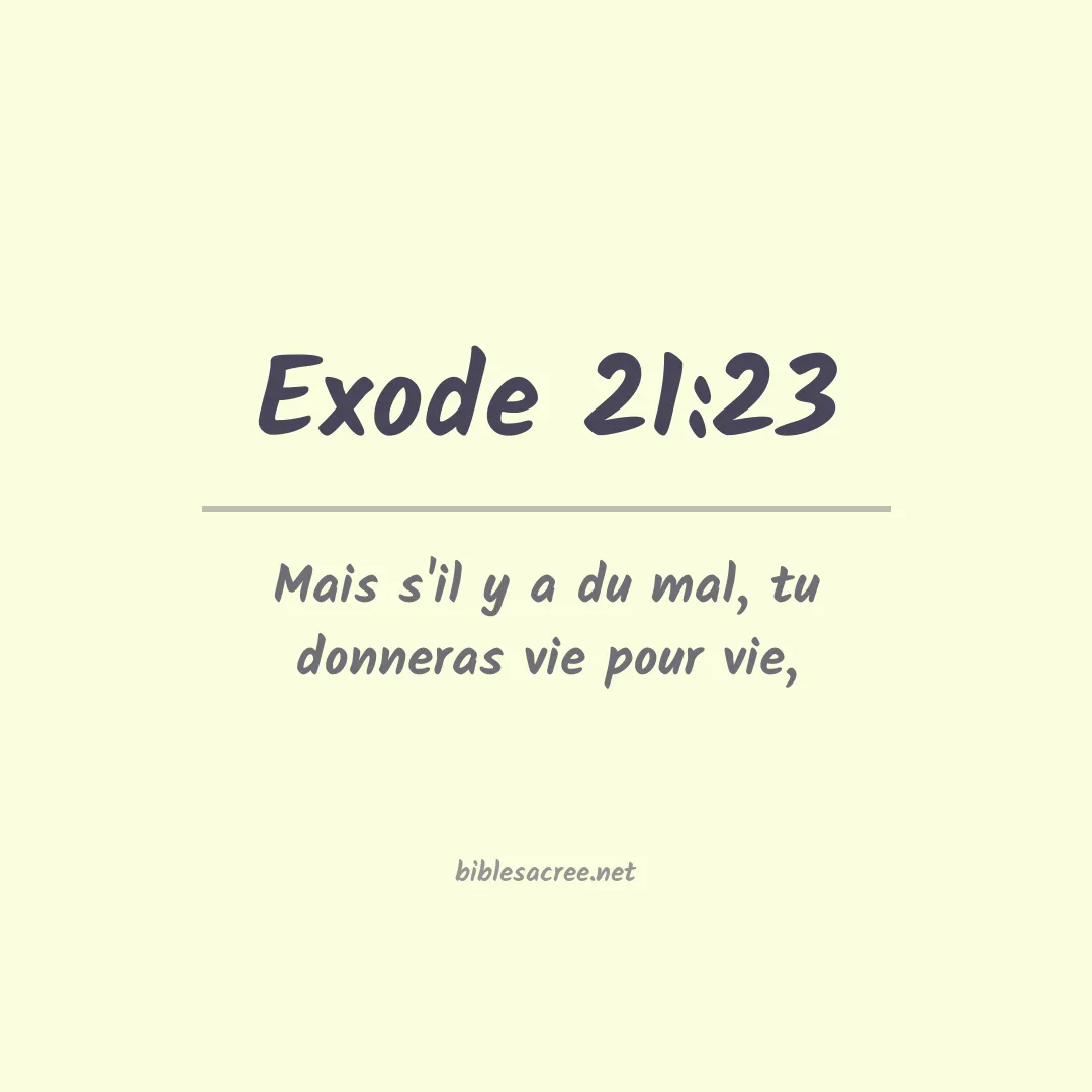 Exode - 21:23