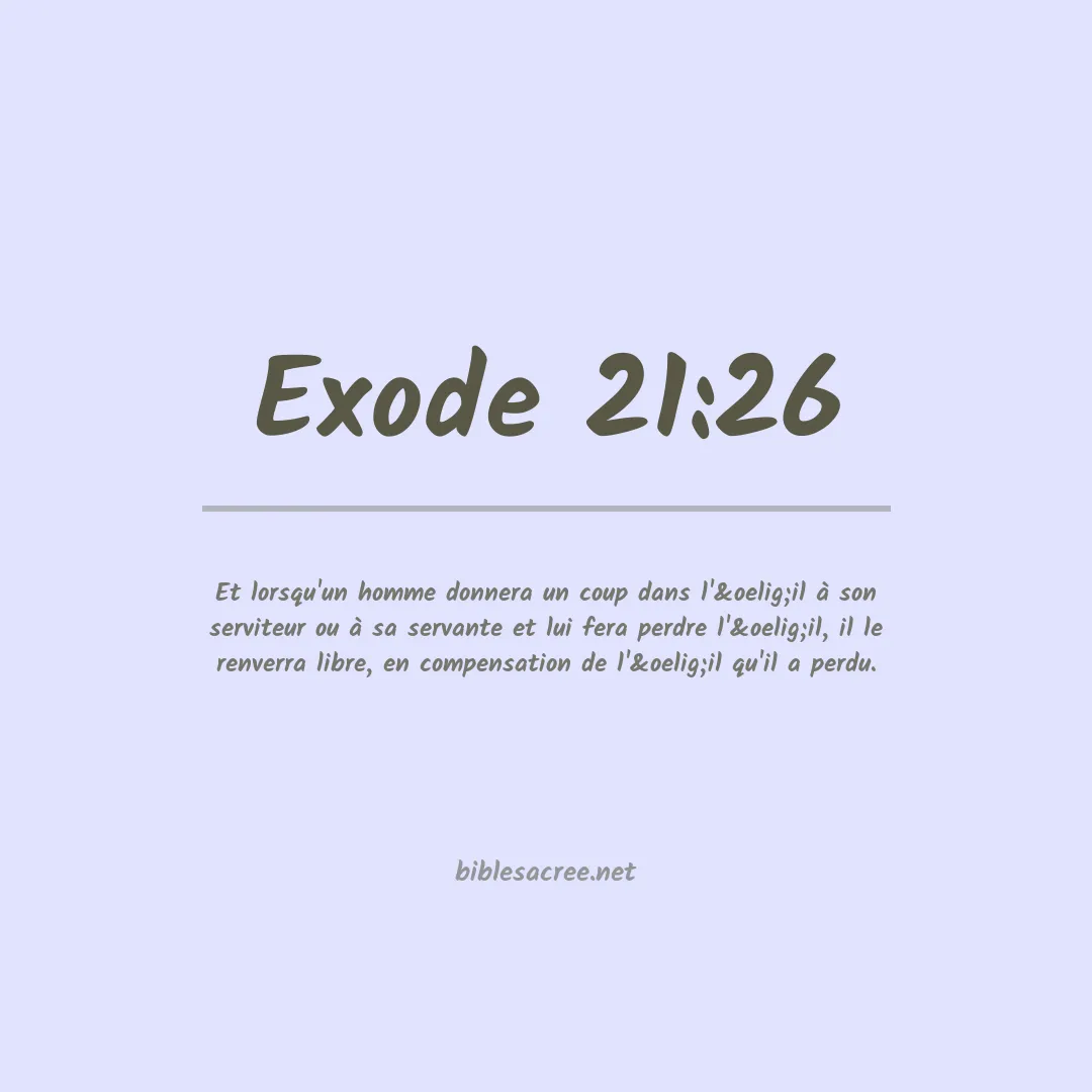 Exode - 21:26