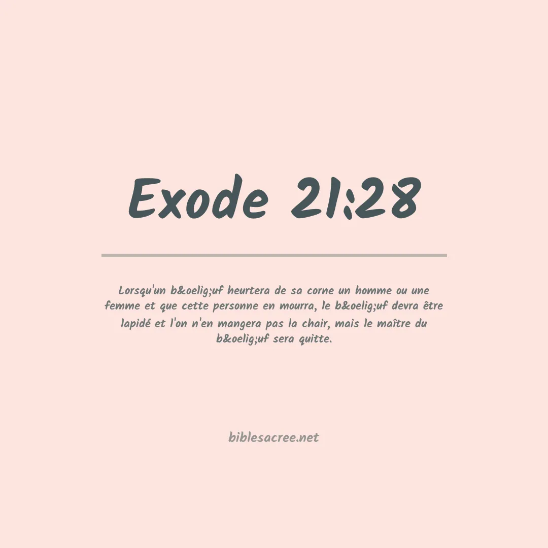 Exode - 21:28