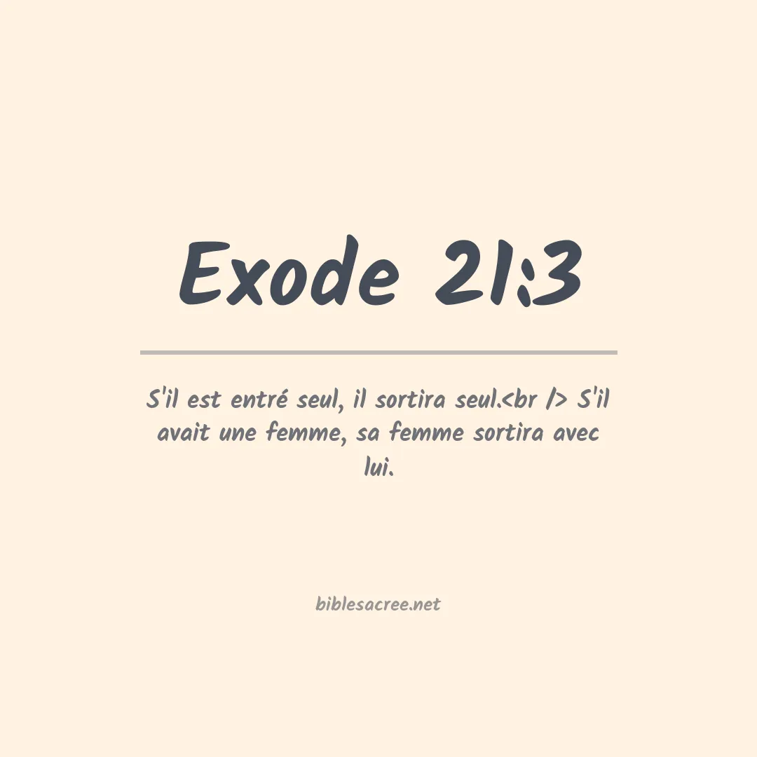 Exode - 21:3