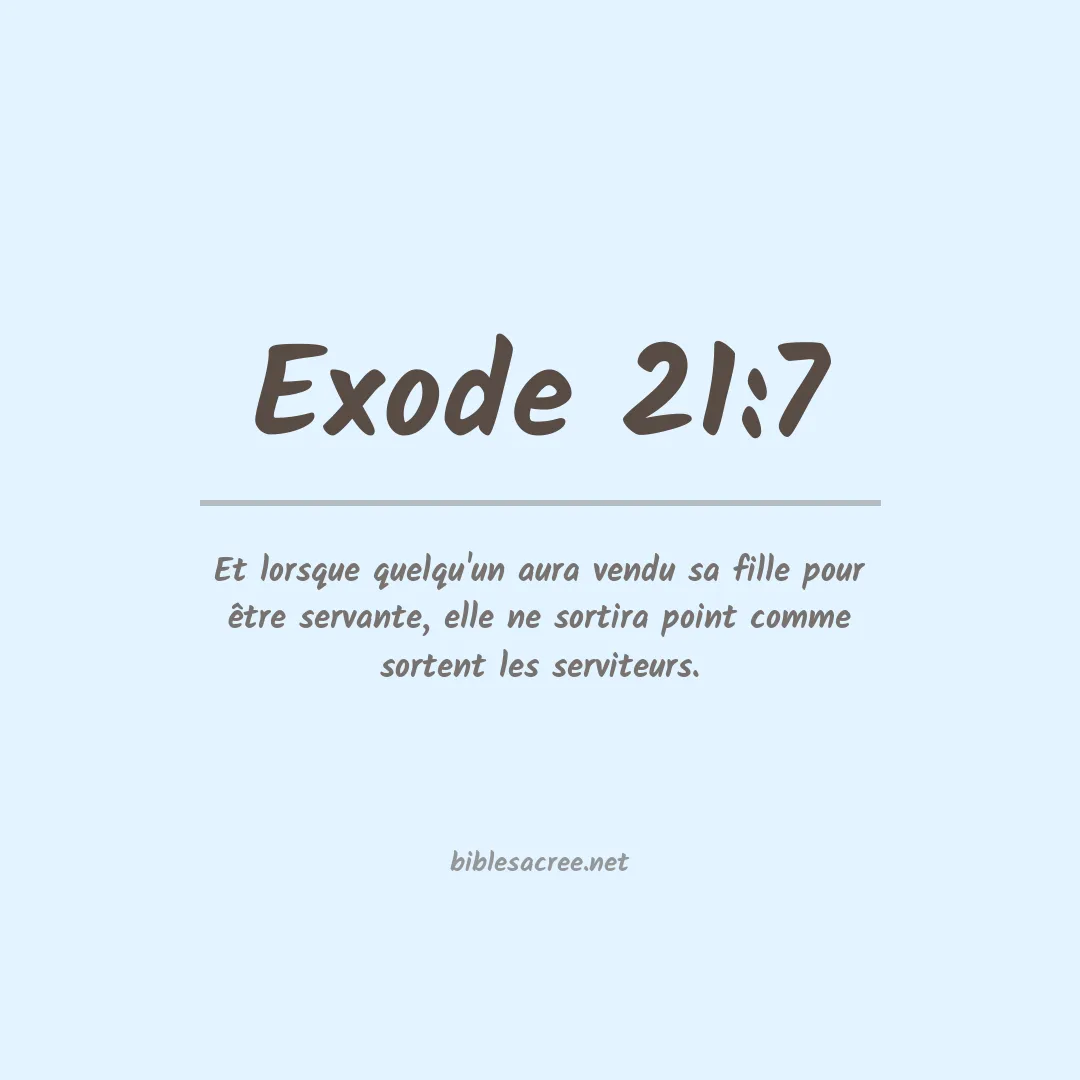 Exode - 21:7