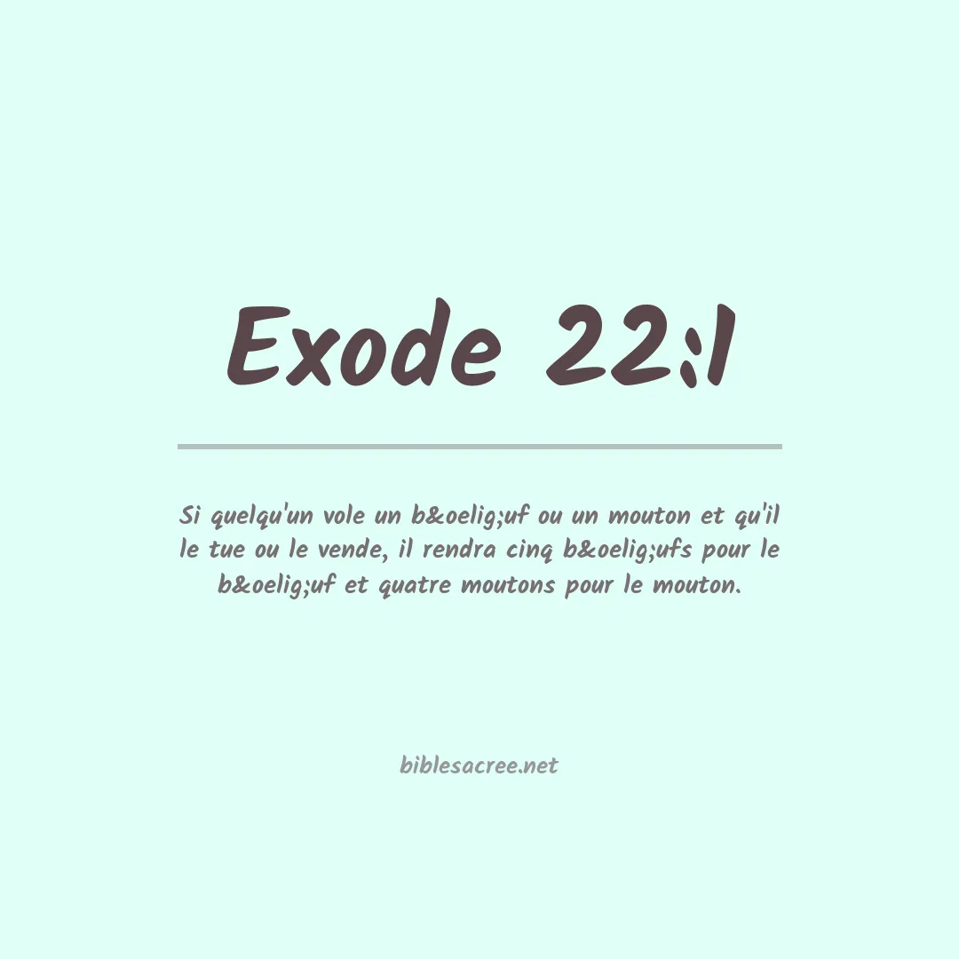 Exode - 22:1