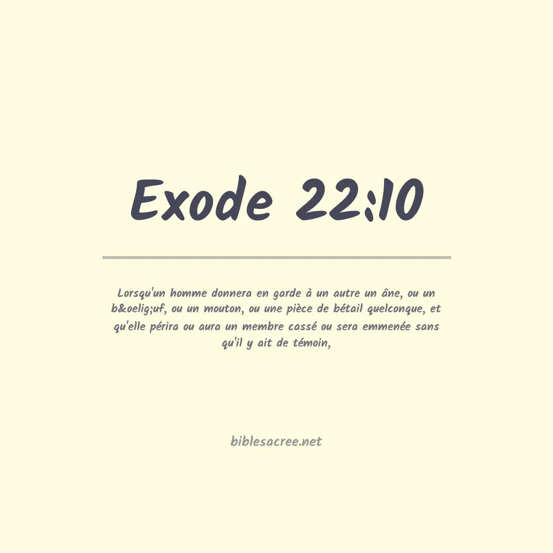Exode - 22:10