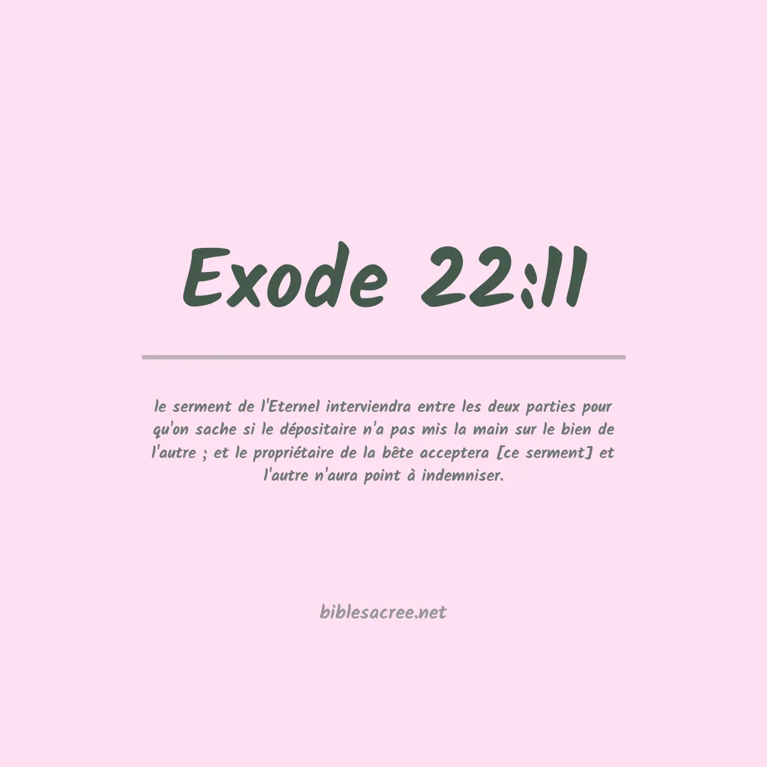Exode - 22:11