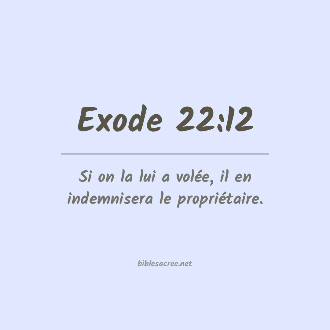 Exode - 22:12