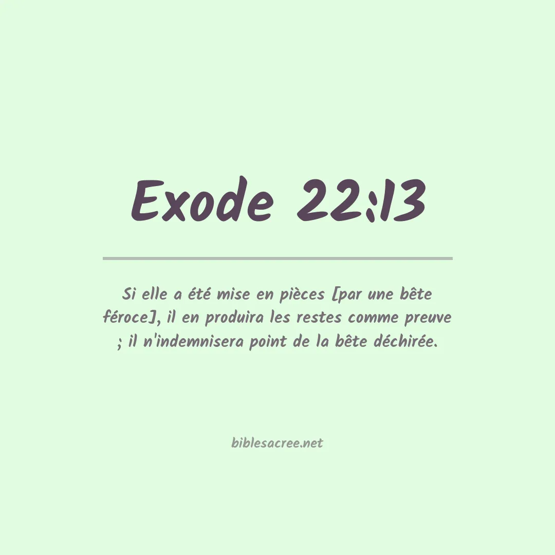 Exode - 22:13