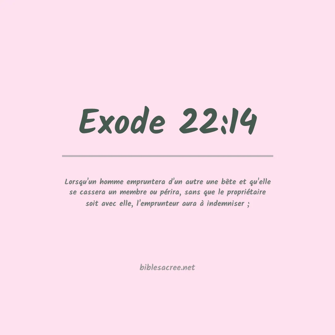 Exode - 22:14