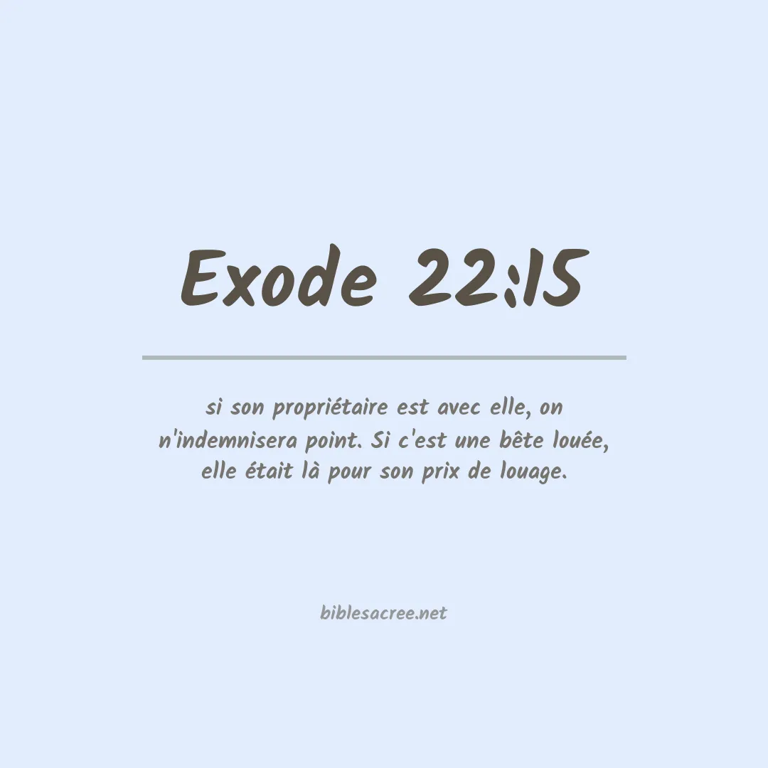 Exode - 22:15