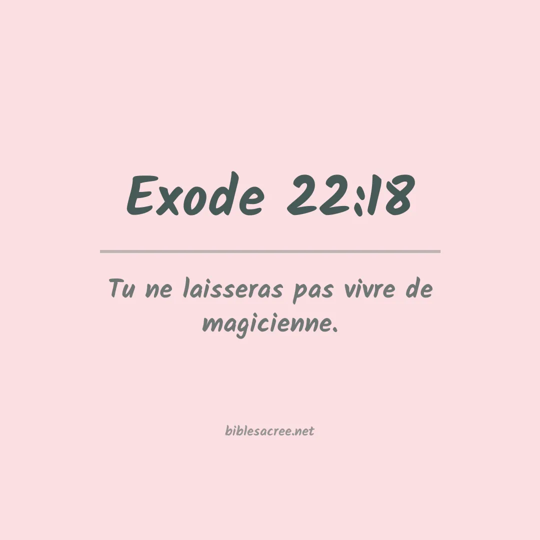 Exode - 22:18