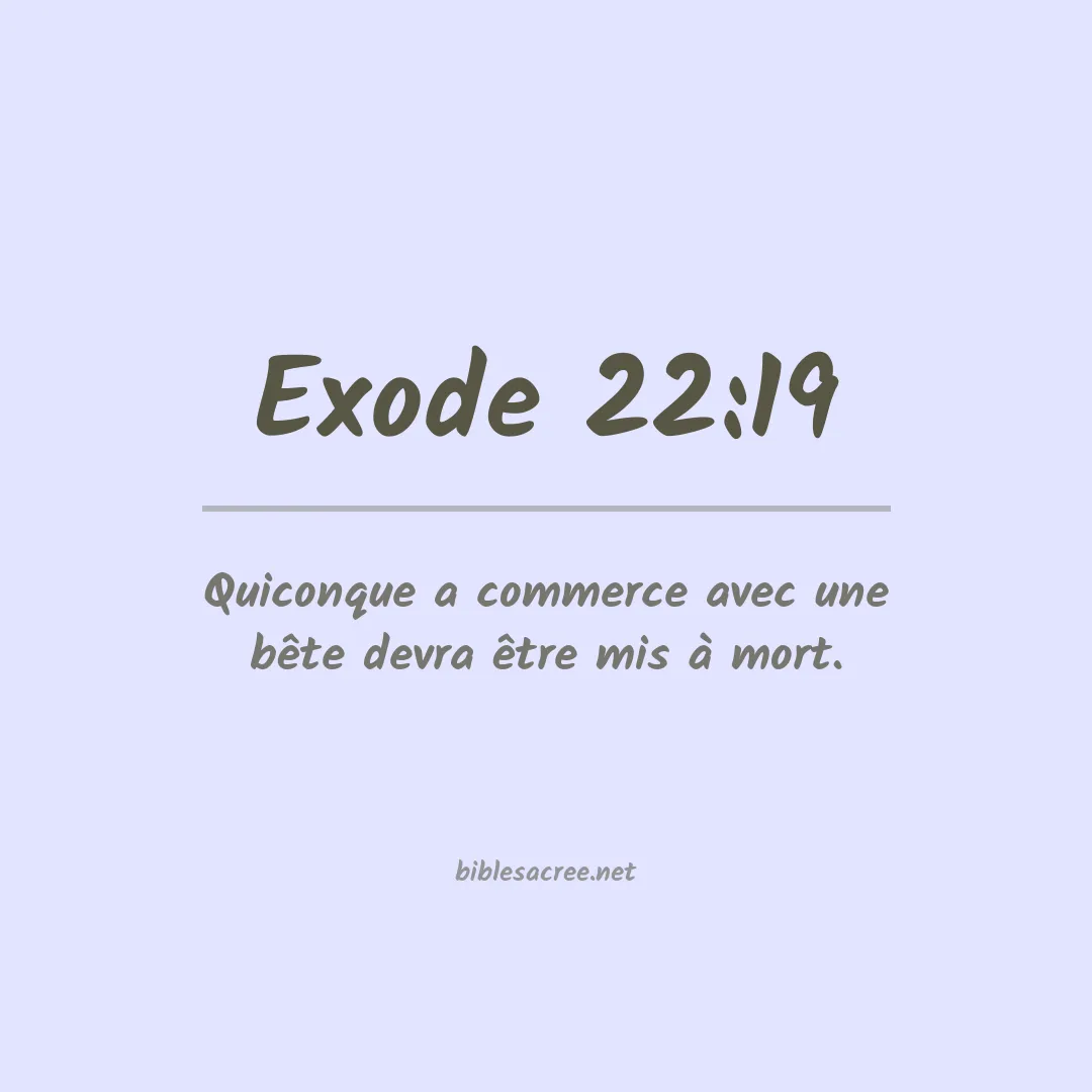 Exode - 22:19