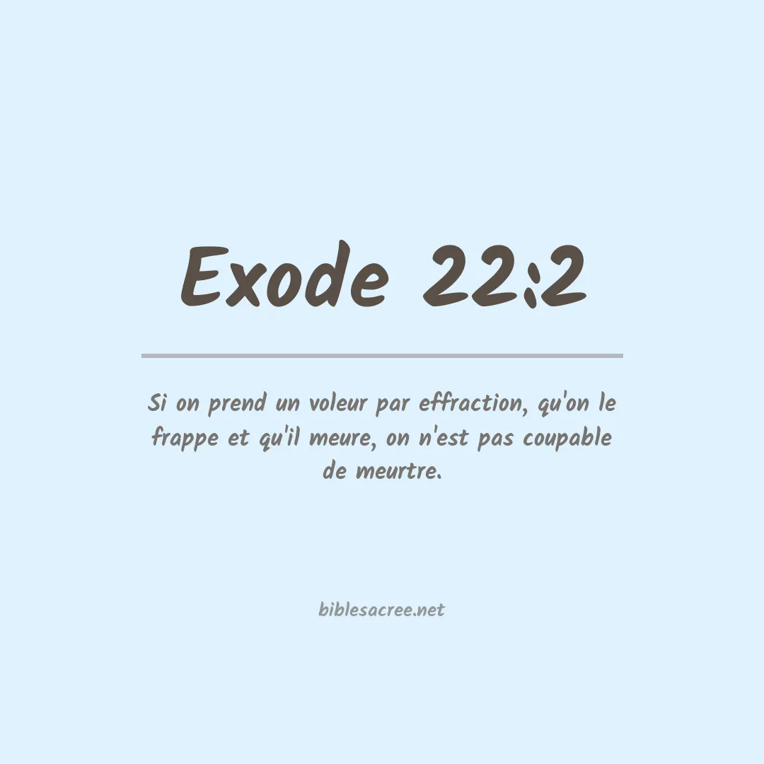 Exode - 22:2