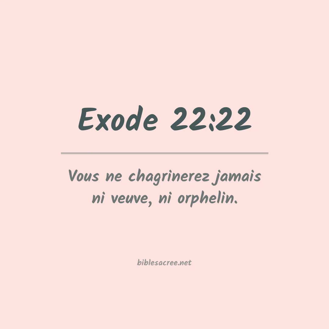 Exode - 22:22