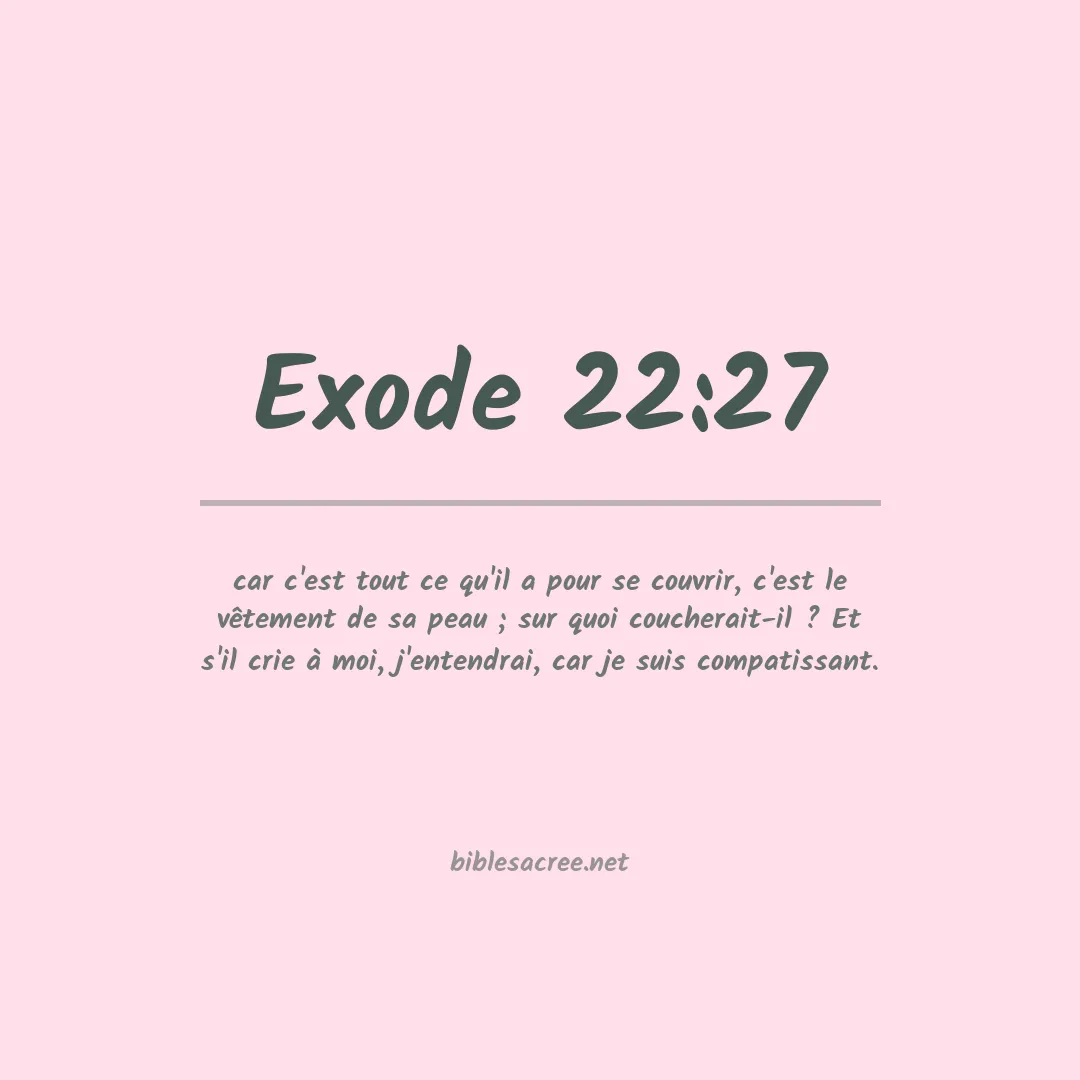 Exode - 22:27