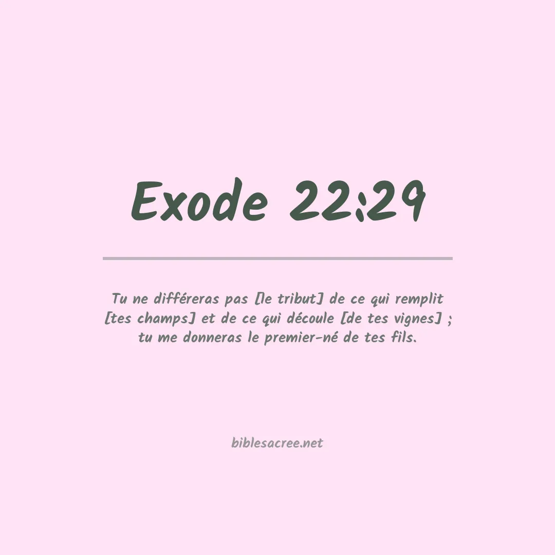 Exode - 22:29