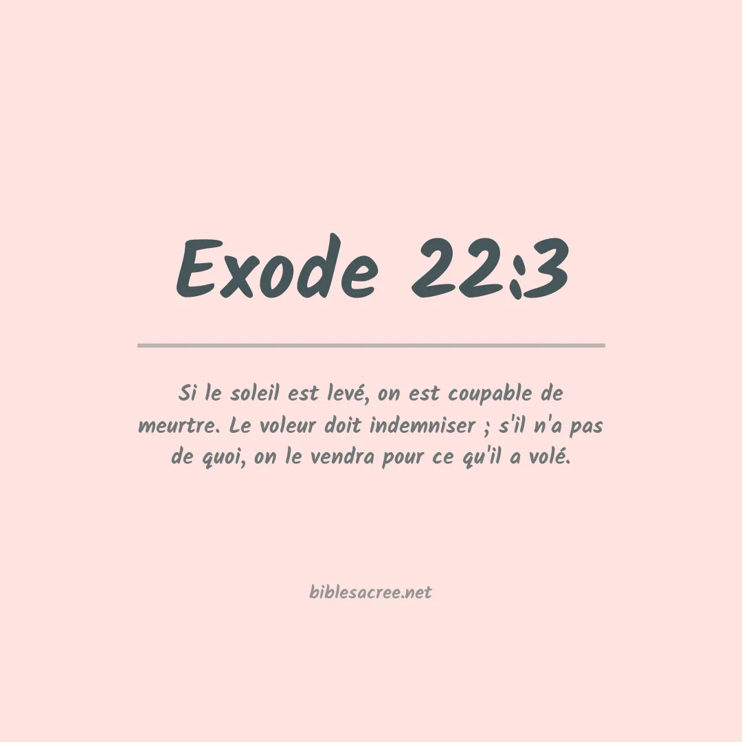 Exode - 22:3