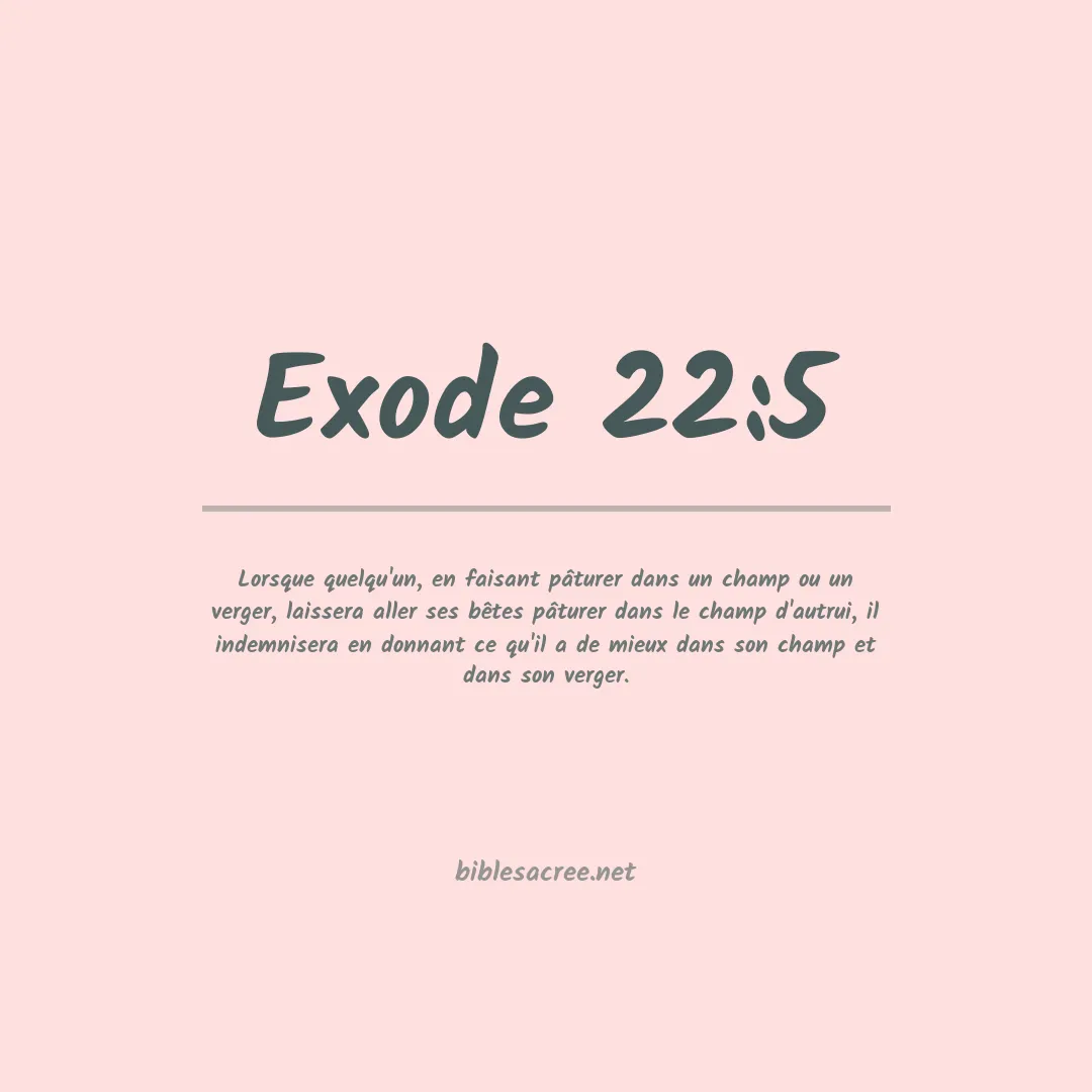 Exode - 22:5