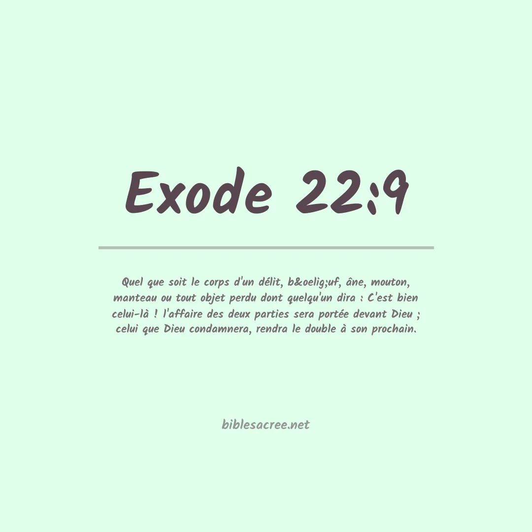 Exode - 22:9