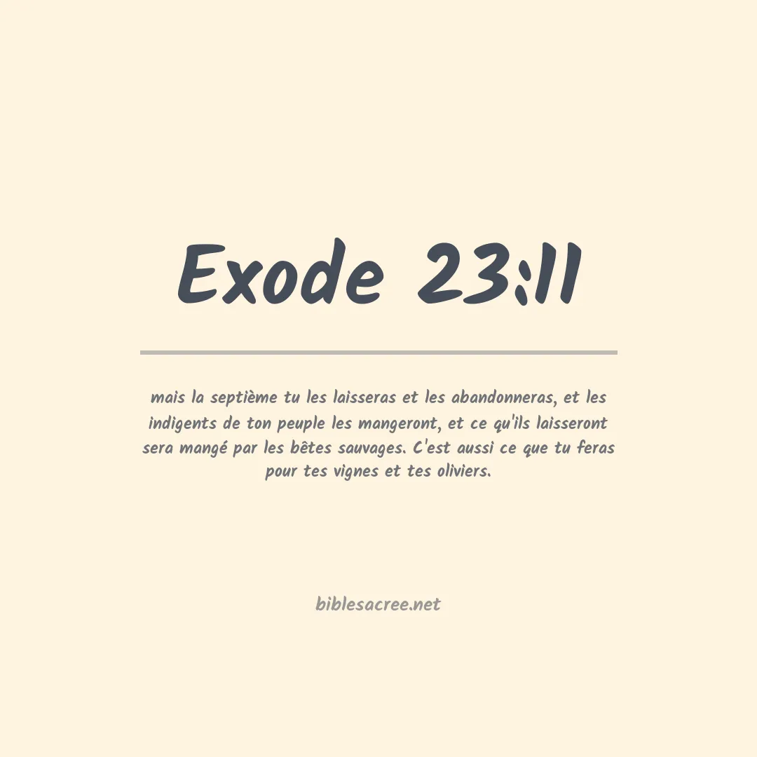 Exode - 23:11