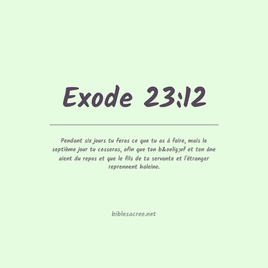 Exode - 23:12